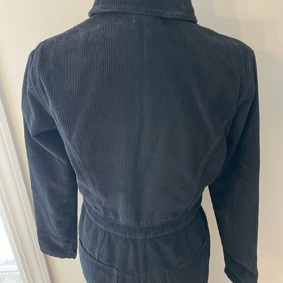 TOPSHOP Corduroy Black Zip Front Boiler Jumpsuit - Picture 7 of 16